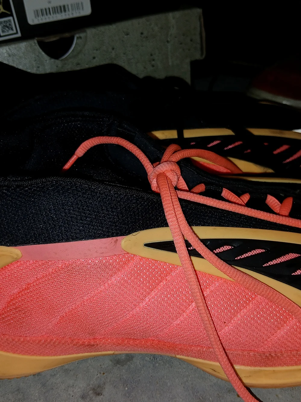 adidas Mens Athletic Shoes in Black, Coral & Tan